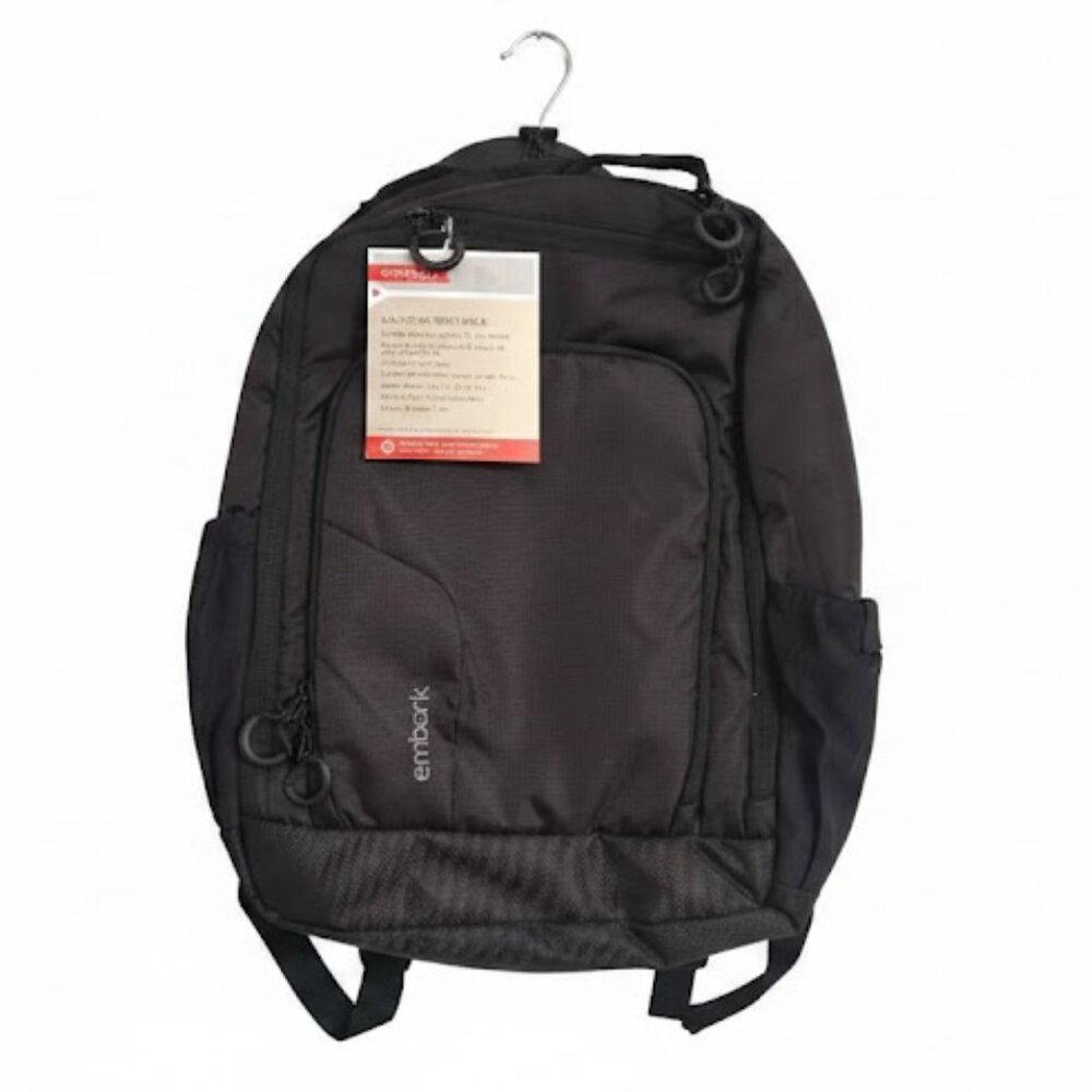 ✨ NWT Embark Sleek Black Utility Backpack - Tech Ready